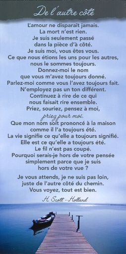 [CRT-31CT009] Carte texte 10.5x21cm + enveloppe - De l'autre coté