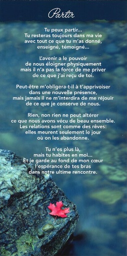 [CRT-31CT012] Tekstkaart 10,5x21cm + enveloppe - Partir