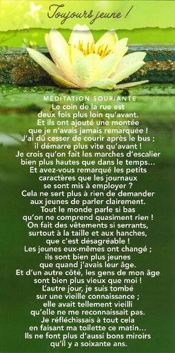 [CRT-31CT028] Tekstkaart 10,5x21cm + enveloppe - Toujours jeune