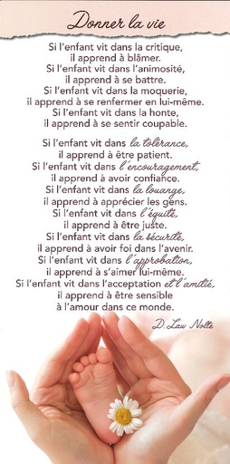 [CRT-31CT029] Carte texte 10.5x21cm + enveloppe - Donner la vie