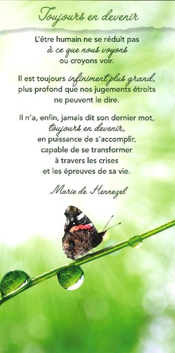 [CRT-31CT031] Carte texte 10.5x21cm + enveloppe - Toujours en devenir