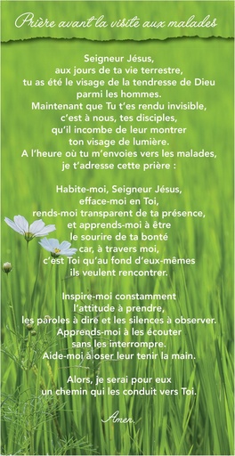 [CRT-31CT036] Carte texte 10,5x21cm + enveloppe - Prière avant la visite