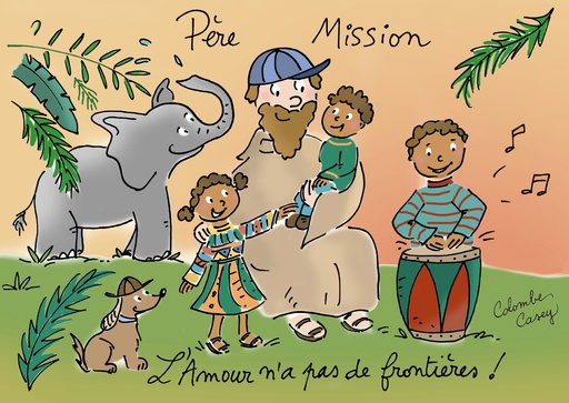 [CRT-31MOCS018] Carte simple 'Moineaux' - 10,5x15cm - Père Mission