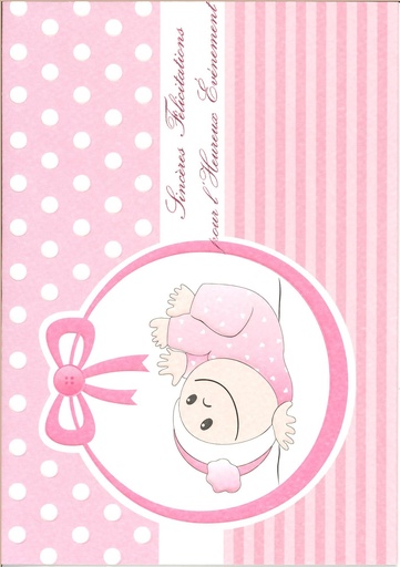 [CRT-50NAI32936] Umschlagkarte Nachwunsch - Sincères Félicitations pour ...