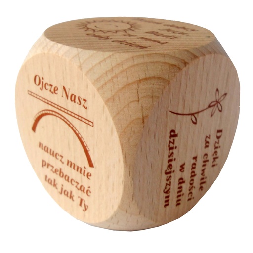 [DBL-01KPL01] Dé de prières pour enfants - Polonais/brun