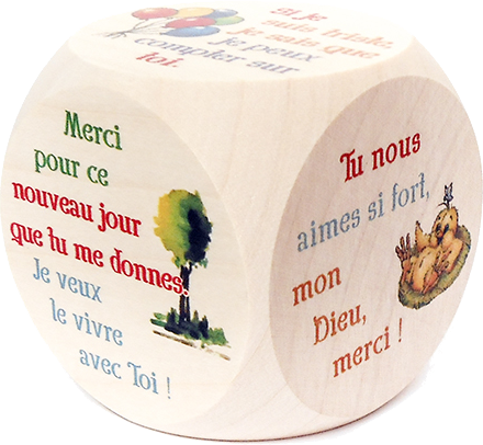 [DBL-41FR01] Dé de prières pour enfants - 49mm/multicolor
