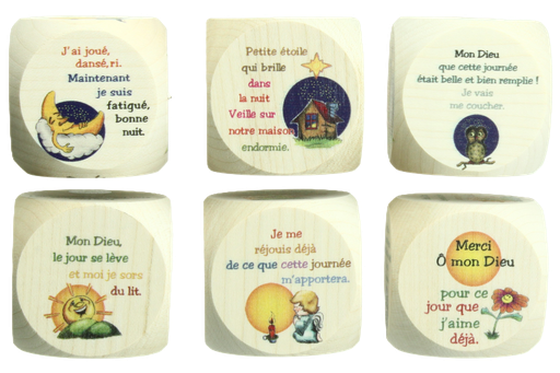 [DBL-41MS01] Dobbelsteen - kindergebedjes Matin & Soir - 49mm/meerkleurig