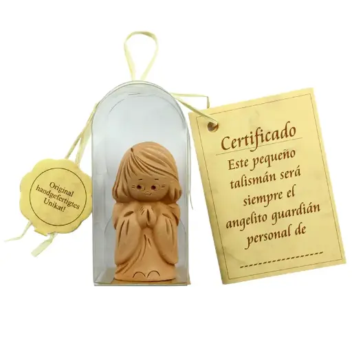 [ENG-018990SP] Ange gardien terre cuite/cello - Espagnol