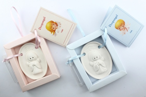 [ENG-01DE159] Oval angel white - Dutch/UMDV-RR  - Blue/Rose assorted