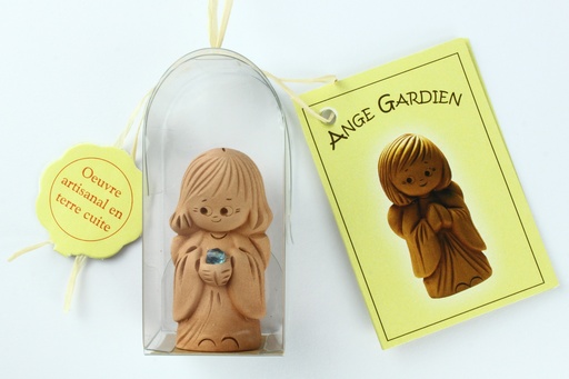 [ENG-01TC117FR] Beschermengel TC /imm. cristal steentje - in cello verpakking - Franse tekst - assorti