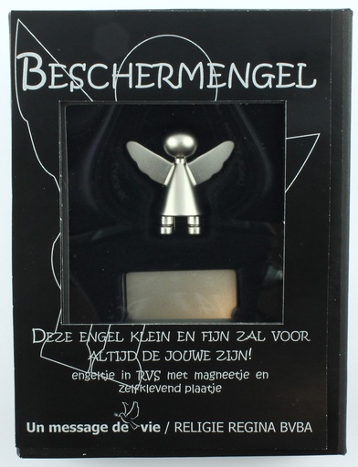 [ENG-02RVS212NL] Ange Gardien/magnétique - inox/display de 12 - Neerlandais (30x30mm)