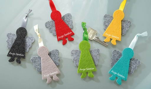 [ENG-30FTR870] Engel/vilt - 'Ange gardien' - 10cm/assorti kleuren