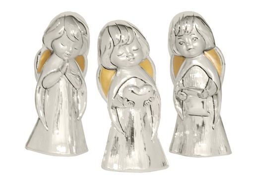 [ENG-35PRI886A] Ange priant - résine/argenté H 15cm