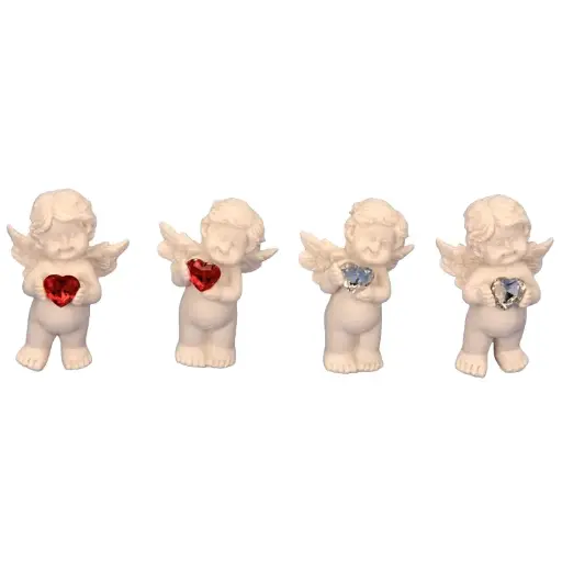 [ENG-79BB05] Babyengel met hart - wit H 5cm - assorti