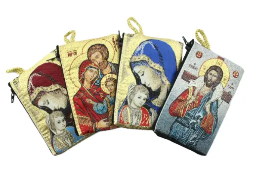 [ETU-20MB] Assortiment (4) étuis … chapelet/icône (105x70mm)