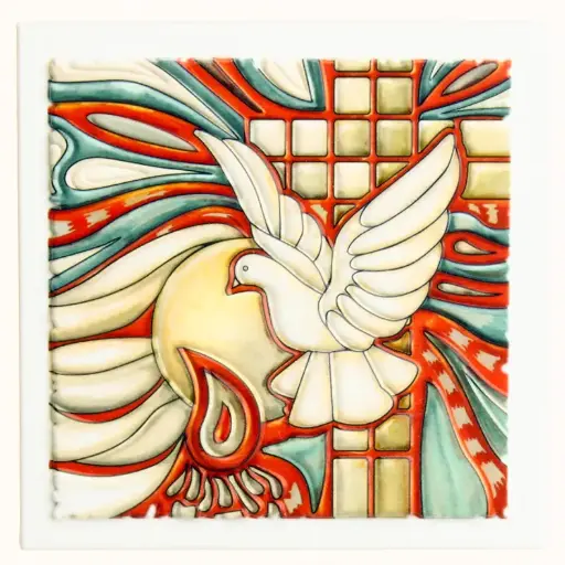 [KAD-09M04] Tegeltje poly - H. Geest (100x100mm)