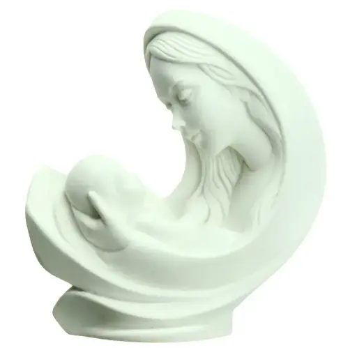 [BLD-99M02] Statue Mother/Child - resin/white - 8cm
