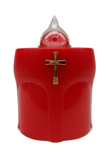 [GFL-04EG500RD] Candle Lumada VDS500 Red ( Yel/Flick ) Cross (78x58x108mm)