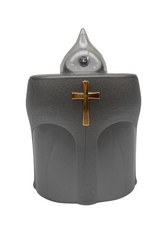 [GFL-04EG500ZL] Lampe cimetière - argent (ne pas clign.) (78x58x108mm)