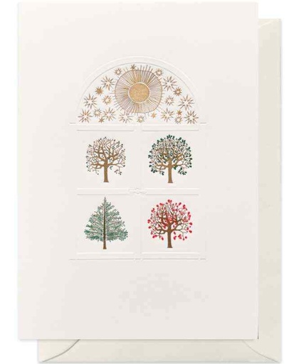 [GIR-82BP11305] CARTE DOUBLE QUATRE SAISONS 10,5*14,8 CM