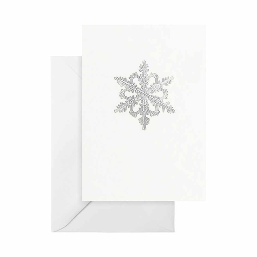 [GIR-82BP11348] CARTE DOUBLE FLOCON 10.5*14.8 CM