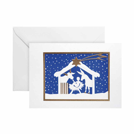 [GIR-82BP11495] CARTE DOUBLE CRECHE 10.5*14.8 CM