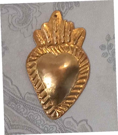 [GIR-82EVL 15] EX VOTO LAITON EMBOSSE ET DECOUPE MAIN, 8*6 CM