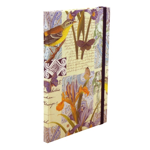 [GIR-82RO NBB 111] CAHIER RIGIDE TRANCHE DOREE 15*21 CM