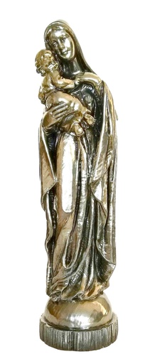 [GIR-82S 4] VIERGE A L ENFANT FINITION BRONZE 23CM