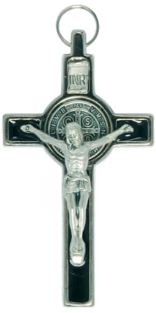 [HKM-59BEN35] Croix pendentif - St Benoit - assorti - 35mm