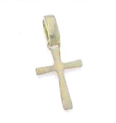 [HKP-49M17] Croix lisse - Ag 925‰ Plaqué Or 3μm (10x13mm)