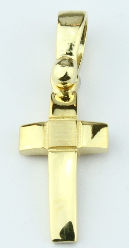 [HKP-53CR01] Croix - laiton Plaqué Or 3μm (8x15mm)