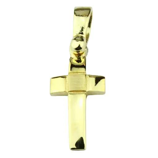 [HKP-53CR01] Kruisje - Zilver 925% verguld - 8x15mm