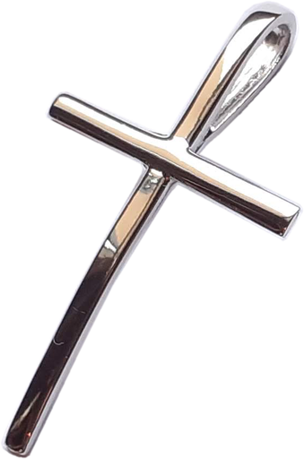 [HKZ-10109] Croix - Argent 925‰ rhodié (22x37mm)