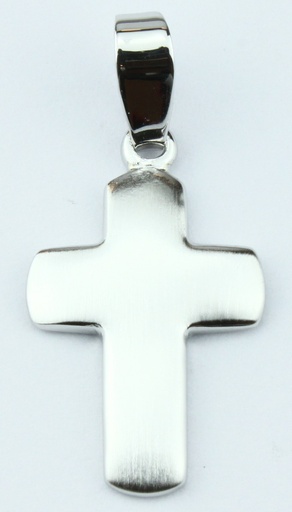 [HKZ-21CR43] Croix lisse - Argent 925‰ rhodié (12x15mm)