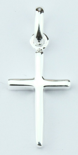 [HKZ-21CR67] Croix lisse - Argent 925‰ rhodié (11x16mm)