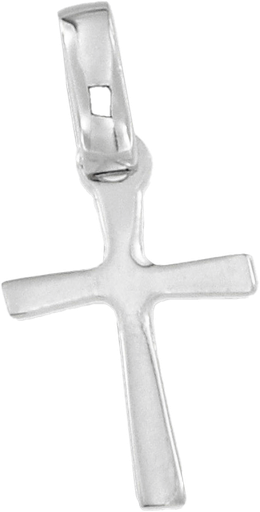 [HKZ-49M17] Croix lisse - Argent 925‰ rhodié (9x13mm)