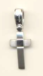 [HKZ-53CR01] Halzkreuz - versilberd 925 - OCR 4554 (8x14mm)