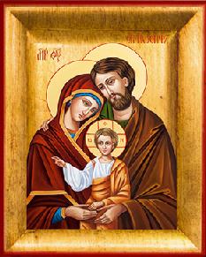 [IKO-09FAM1169] Ikoon zeefdruk/boord -H.Familie (155x190mm)