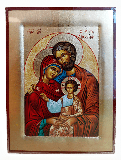 [IKO-13B0FAM] Icône lithographie/bord - Ste Famille   (105x130mm) 