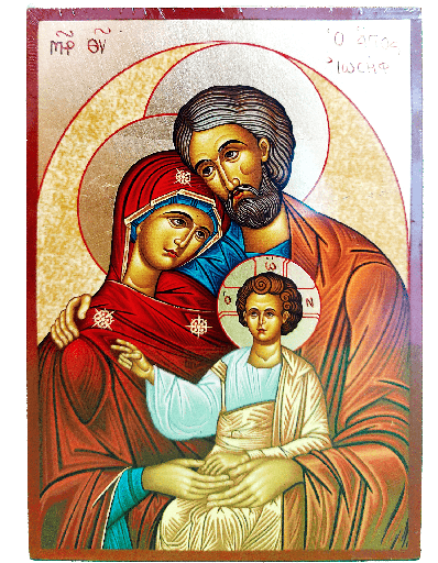 [IKO-13B1FAM] Icône lithographie/platte - Ste Famille (95x135mm)