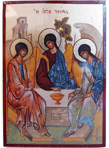 [IKO-13B1TRI] Icône lithographie/platte - Ste Trinité Roublev (95x135mm)