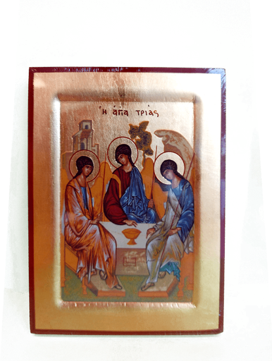 [IKO-13B2TRI] Icône lithographie/bord - Ste Trinité Roublev (140x185mm)