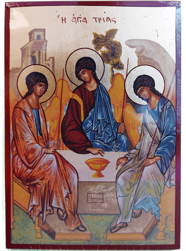 [IKO-13BATRI] Icône lithographie/platte - Ste Trinité Roublev (70x95mm)