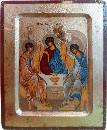 [IKO-13D0TRI] Icône sériegraphie/bord - Ste Trinité Roublev (95x120mm)
