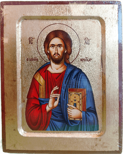 [IKO-13D2PAN] Icône sériegraphie/bord - Pantocrator (130x170mm)
