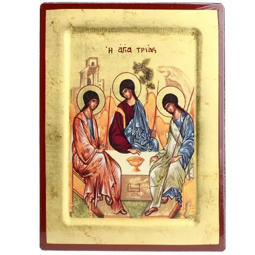 [IKO-13D2TRI] D2 ENGRAVED SERIEGRAPHY ICON (13x17) - 330 Holy Trinity Rubl