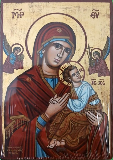 [IKO-13P2ADB] H5/2OL - ICON Hand Painted (13x19) - Perpetual Help with ang