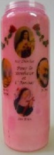 [KAA-20NVRZBONH] Noveenkaars/rozegeur - 'Pour le Bonheur...'