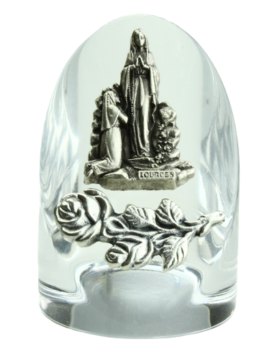[KAD-35PLG50LOU] Cadre Notre-Dame de Lourdes - plexi (42x30mm)